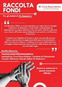 Raccolta fondi Via Redentore- locandina
